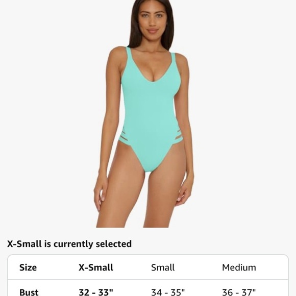 ✨BECCA Women's Standard Color Prism High Leg One Piece Swimsuit✨ - Picture 6 of 6